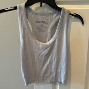 Junior girls Katie J light blue tank, size medium